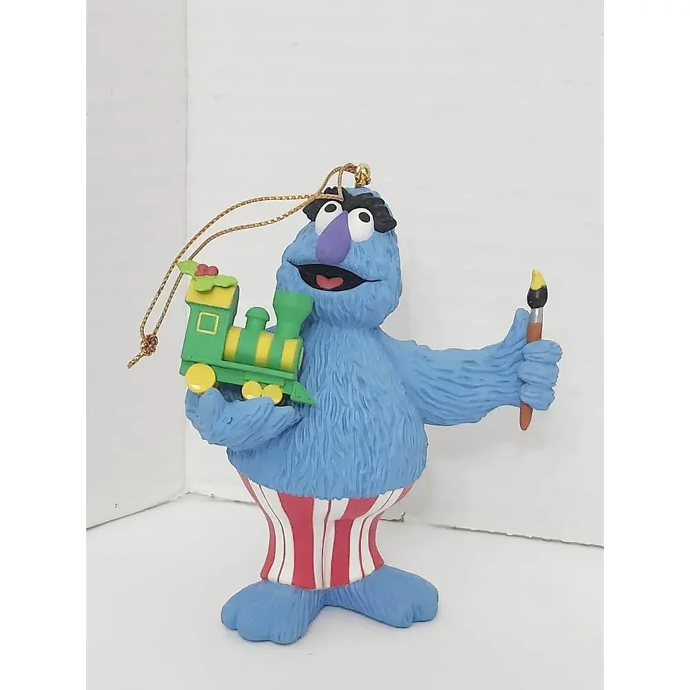 1993 Grolier Herry Monster Sesame Street Christmas Ornament Jim Henson Boxed